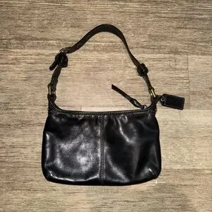 バッグ Vintage Coach Bleeker Shoulder Bag Black Authentic Vintage Coach Bleeker 11415 Smooth Black Leather
